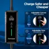 Level 2 & Level 1 EV Charger. 16Amp 110-240V Portable J1772 Electric Car Charger with Adjustable Amp Delayed Timer 25ft Long Cord