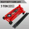 3 Ton Hydraulic Floor Jack with Quick Lift Pump Car Jack. (6.000 lb) Capacity.Red.W83025