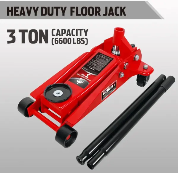 42E1ACC8-4351-B7EE-D3A1-21495721B826.webp 3 Ton Hydraulic Floor Jack with Quick Lift Pump Car Jack. (6.000 lb) Capacity.Red.W83025