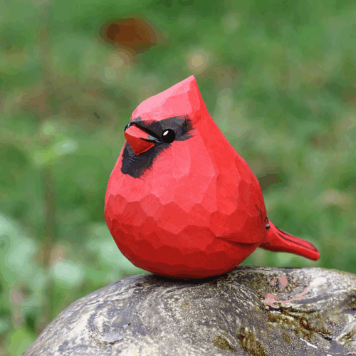 Cardinal Handmade Wood Carving