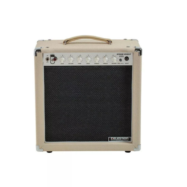444D8CC2-D5CE-7880-831E-FEB6E70D4F51 Stage Right by Monoprice 15-Watt 1×12 Guitar Combo Tube Amp with Celestion Speaker and Spring Reverb