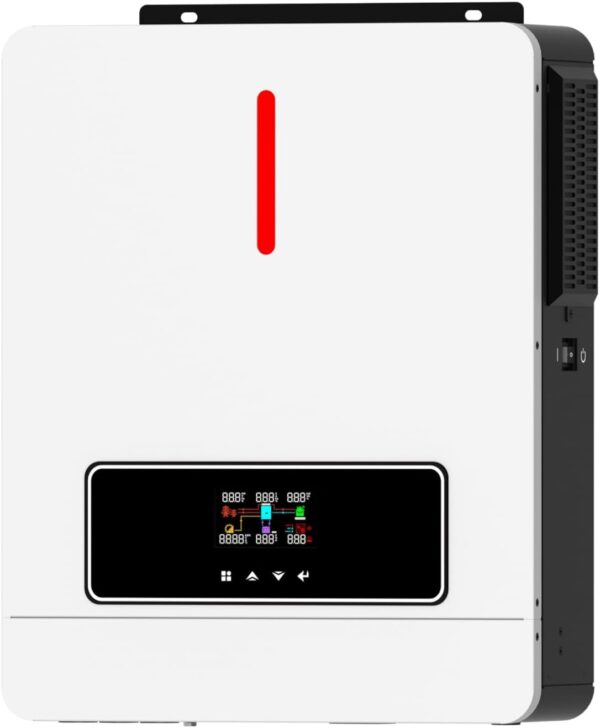 456AA80E-6889-A7F6-FE09-8DAF1FD94BBB.jpg Xijia 3600W Hybrid Pure Sine Wave Power Inverter with 120A MPPT Solar Charger .dc 24V to ac 110v 60HZ Solar Converter for Home.Car &Cabin (DC24V(Range20V-30V) 3600VA)