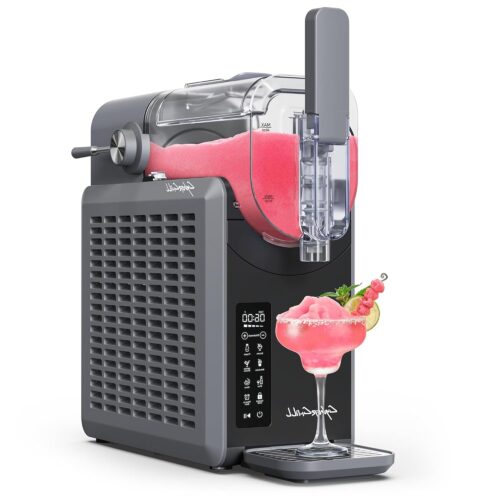 Slushie Machine – Professional Frozen Drink Maker No Ice Needed- 70 oz Slushy Machine for Home with LED Display – One-Touch Reservation & 6 Pre-set Programs for Frozen Margaritas, Frappés & Ice Cream