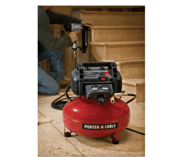 46A43380-7BED-6D21-C294-9D85DC1F8791 150 PSI, 6 Gallon Oil-Free Pancake Air Compressor