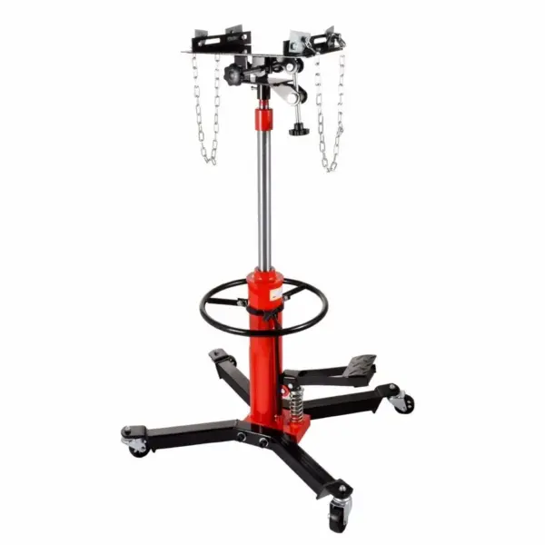 47E34936-FD88-E1D6-1AE4-8596417B1398.webp Hydraulic Car Transmission Jack Vertical Lift.1660 Pounds.360掳Rotating Wheel Lift.Red