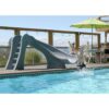 698-209-58124 Cyclone Right Curve Swimming Pool Slide, Gray Granite