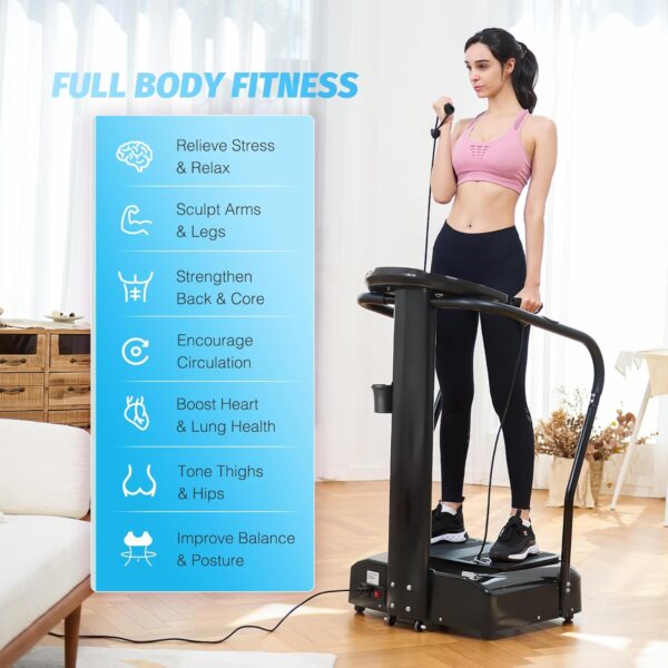 487F45A8-B890-59D4-A83B-8873518D50F1.jpg Whole Body Vibration Plate. 500W Vibration Plate Exercise Machine with 99 Levels 3 Preset Modes & 2 Resistance Bands. Training Fitness Vibration Platform Machine for Home Gym with 330lb Capacity