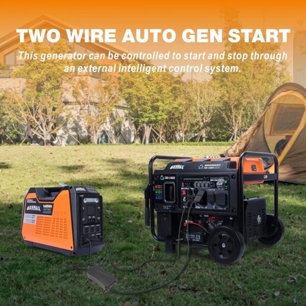 4D919635-3C31-40F5-548E-772BFE33BB2F.jpg GENMAX 10500 Peak Watt Tri Fuel Open Frame Inverter Generator.with ATS.Quiet Technology.CO Sensor.digital display and 50A.Ideal for Home backup.contruction site and RV Camping (GM10500XiT)
