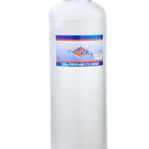 Flame King 100 lb Steel Propane Cylinder with OPD Valve, DOT Approved, Rust-Resistant, for Grills & Heaters