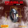 Pirelli Diablo Rosso IV Motorcycle Tires Set – Front 110/70ZR17 & Rear 190/55ZR17 with Bonus Keychain