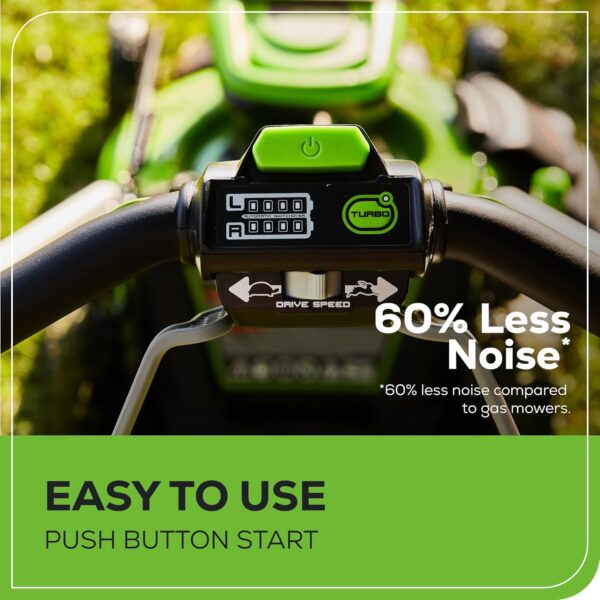 50bcf0e0154848ef93f7c04b76413b52 60V 21” Cordless (Self-Propelled) Lawn Mower , 2 x 4.0Ah Batteries and Dual Port Rapid Charger