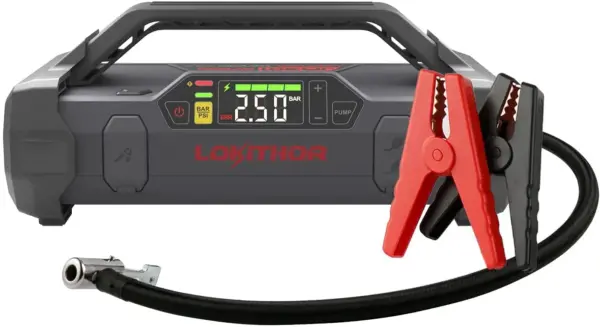 51E30A4C-8B65-2C17-402B-3CF2A7621FCB.webp Jump Starter 2000Amp 20000mAh 12V Car Battery Booster Pack for Upto 8L Gas or 6L Diesel. 150 PSI Air Compressor with Damping Technology.Portable Power Bank with Handle Bar and Emergency Light