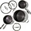 Hybrid Nonstick 6-Piece Pot Set with 2 Silicone Trivets, 2, 3, and 8-Quart Pots with Tempered Glass Lids, Stay-Cool Handles, Dishwasher-Friendly, Induction-Ready, Compatible with All Cooktops