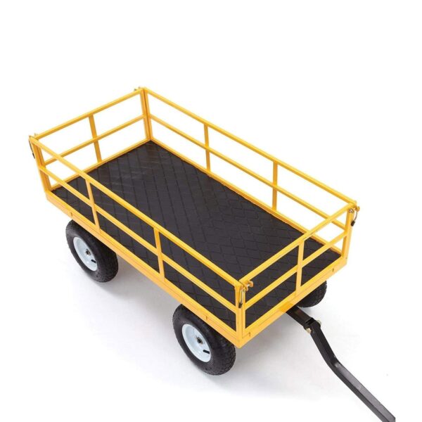 56C8E4BA-7745-6C56-EC24-7F1304A81308 Gorilla Carts 1200 Pound Capacity Steel Utility Cart Wagon with Removable Sides