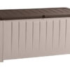 Novel Plastic Deck Storage Container Box Outdoor Patio Furniture 90 Gal. Brown