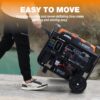 GENMAX 10500 Peak Watt Tri Fuel Open Frame Inverter Generator.with ATS.Quiet Technology.CO Sensor.digital display and 50A.Ideal for Home backup.contruction site and RV Camping (GM10500XiT)