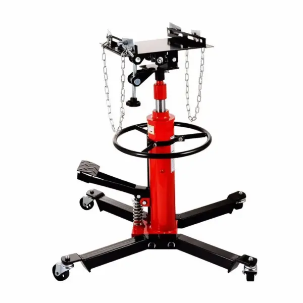5904F7CC-B2F1-9906-F3FE-C35A4E95EF5E.webp Hydraulic Car Transmission Jack Vertical Lift.1660 Pounds.360掳Rotating Wheel Lift.Red