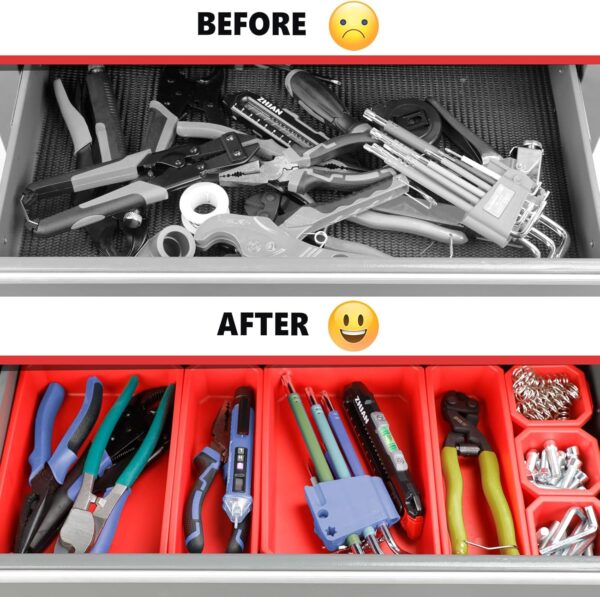 598B43B2-B3B5-3D21-F1BA-724977D5EEB1.jpg Tool Chest 8-Drawer | 42'' Large Rolling Tool Chest with Wheels | Detachable Top Metal Tool Box | Garage Storage Cabinet for Repair Room.Warehouse | Rolling Tool Box with Hooks.Liners.Tray Divider