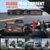 Car Jump Starter with Air Compressor. 4500A Peak 26800mAh 12V Auto with 150PSI Tire Inflator（up to All Gas or 10.0L Diesel Engine）