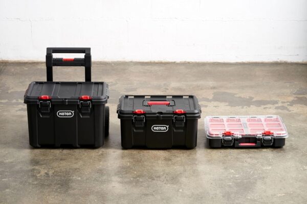 5E2E77D1-9540-E3F0-292F-DCADD03B6B55.jpg Keter Stack-n-Roll Modular Tools Organizer for Garage Storage and DIY. 3 Piece Resin Rolling Tool Box System for Small Parts