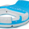 56299EP 145 x 125 x 20 Inch Splash N Chill Inflatable Lake and Pool Relaxation Island Lounger Seat for up to 7 Adults. Blue and White
