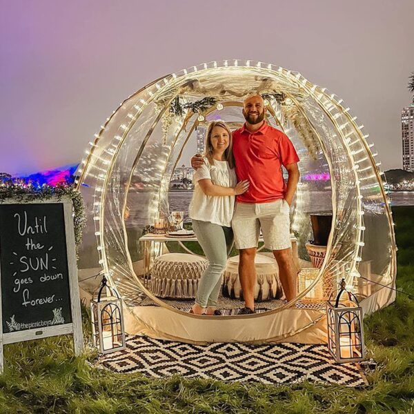 60AACCE0-FC09-0530-836C-6400E2060FA5.jpg Bubble Tent Pop Up Gazebo. 8-10 Person Igloo Dome Garden Patio Canopy Shelter