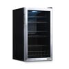 Beverage Refrigerator Cooler | 126 Cans Free Standing with Right Hinge Glass Door