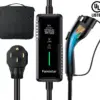 Level 2 & Level 1 EV Charger. 16Amp 110-240V Portable J1772 Electric Car Charger with Adjustable Amp Delayed Timer 25ft Long Cord