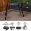 Griddle Stand Universal Steel Black Rectangular