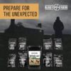 Ready Hour. Emergency Meal Entrées. Real Non-Perishable Meals. 25-Year Shelf Life. Portable Flood-Safe Container. 120 Servings