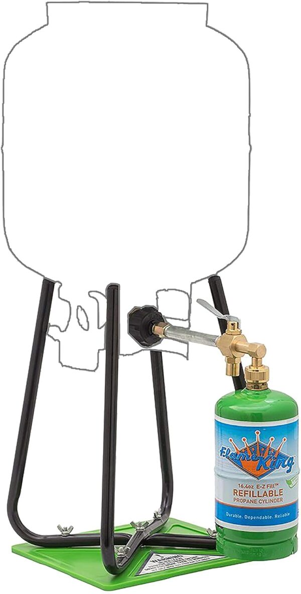 6E012BC2-CFB9-5455-71F2-44584E28552E.jpg Pound Steel Propane Tank Cylinder with OPD Valve and Built-in Gauge. 20 lb Vertical-Flame King