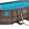 Bestway Power Steel 18' x 9 'x 48' above ground swimming pool Set with metal frame home swimming pool sand filter pump. skimmer and vacuum