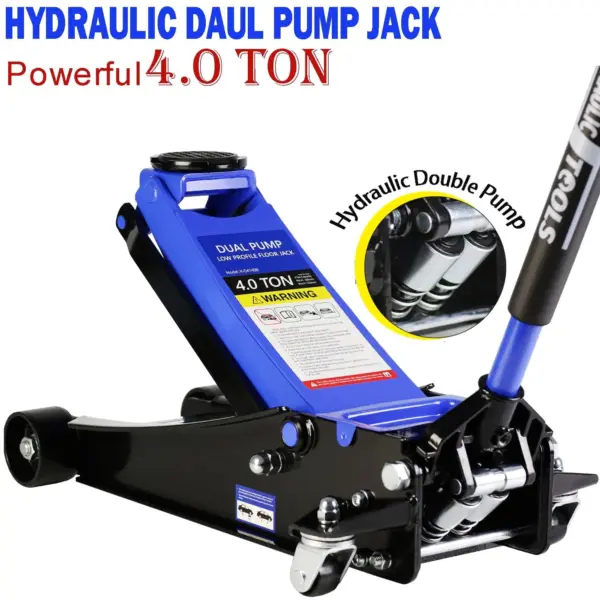 6F8FACF6-7A8E-0416-B396-C4BA84698087.webp 4-Ton Floor Jack. Low Profile Car Jack. Heavy-Duty Trolley Jack Car Lift with Dual Pump Pistons. Lifting Range 4"-21". 8000LBS