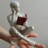 Reading Woman Resin Statue|Pulp Woman Reading Resin Bookshelf Decor