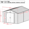 Arrow Select Steel Storage Shed, 10×14, Blue Grey