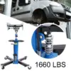 1660 Pounds Hydraulic Car Transmission Jack Vertical Lift with 360° Swivel Wheel Pedal .Blue.33"-70"(0.75Ton)