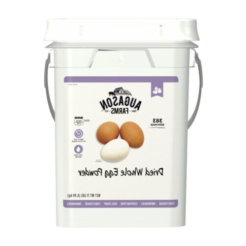 Augason Farms Dried Whole Egg Powder Emergency Food Supply 11 Pound 4-Gallon Pail 383 Servings