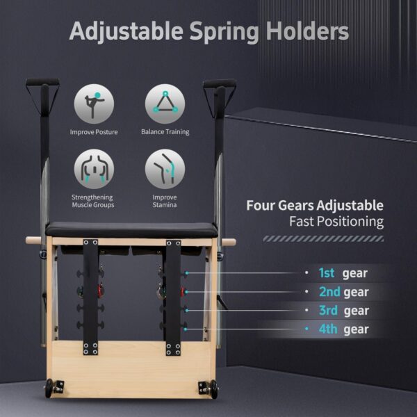75CF54E2-9DFF-BF60-135E-C8BE8E1BFF06.jpg Pilates Chair. Split-Pedal Stability Combo Chair with Handles.Pilates Reformer Machine.Pilates Equipment for Home Or Studio Use