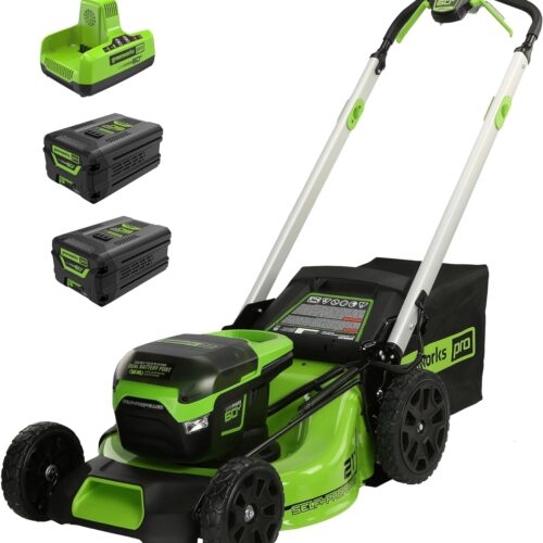 60V 21” Cordless (Self-Propelled) Lawn Mower . 2 x 4.0Ah Batteries and Dual Port Rapid Charger