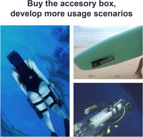 7788412B-6CD4-F9E5-E442-D850886CE289.jpg Subnado Twin Engine Handle Bracket+ Subnado Underwater Scooter 2 Packs with 2 handgrips. 2 Arm Mount Kits. 2 Accessories Mount Rings