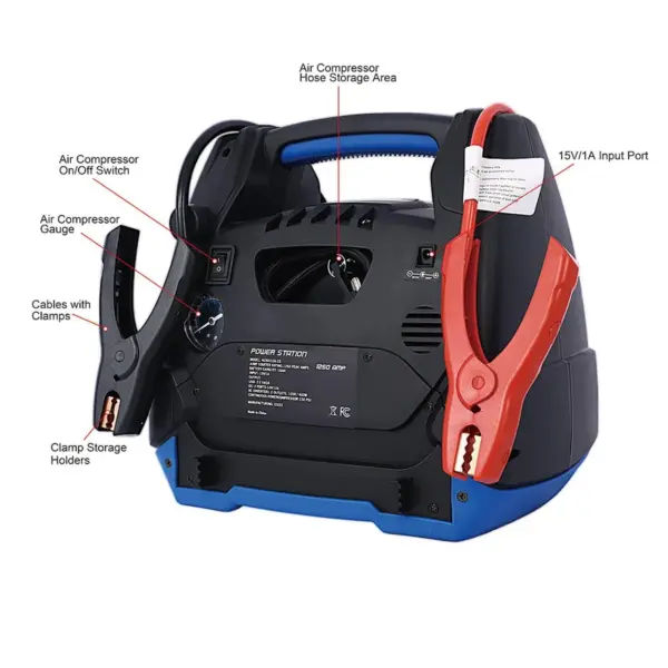 78FB653C-C1EE-275D-2094-118B4F2FB67B.webp Rechargeable Jump Starter 1800 Amp Battery Jump Starter With Air Compressor Car Tire Inflator For Gas Diesel Vehicles