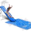 XDP Recreation 6 Foot Water Wave Slide with Built In Adjustable Sprinkler. Freestanding with Ground Pad and Hose Extension for Lawn Fun. Ages 3 to 8