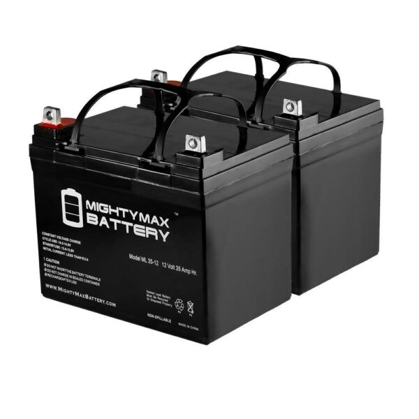 7BCAB553-DAF8-CE0B-FC29-DC87159AC543.jpg MIGHTY MAX BATTERY ML35-12 - 12V 35AH Battery for Pride Jazzy Select Electric Wheelchair - 2 Pack MAX3437160