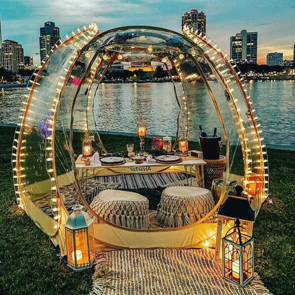 7C0E97FA-83F4-41B5-C1AF-EDEF48D4C98F.jpg Bubble Tent Pop Up Gazebo. 8-10 Person Igloo Dome Garden Patio Canopy Shelter