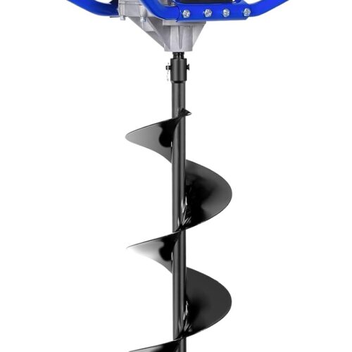 Post Hole Digger Gas Powered. 52cc 2.4 HP 2 Stroke Engine Earth Auger with 8" Drill Bit. EPA Compliant Post Hole Auger