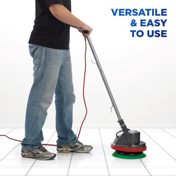 Commercial Orbiter Hard Floor Cleaner Machine. Multi-Purpose Floor Cleaning. Random Orbital Drive. Wide Cleaning Path. 50-Foot Long Cord. ORB550MC. Gray/Red-Oreck