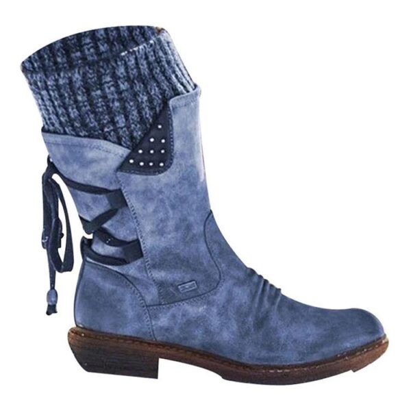 7d0e058949eeda507a4283e8f022709b.jpeg Women's Winter Warm Back Lace Up Snow Boots