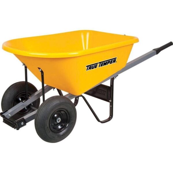 810D19F4-2729-19DD-AFCF-F1B2F162ACA8.jpg 6 Cu. ft. Poly Wheelbarrow with Dual Wheels RP6DWLG8