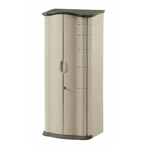 Rubbermaid Vertical Resin Weather Resistant Outdoor Storage Shed