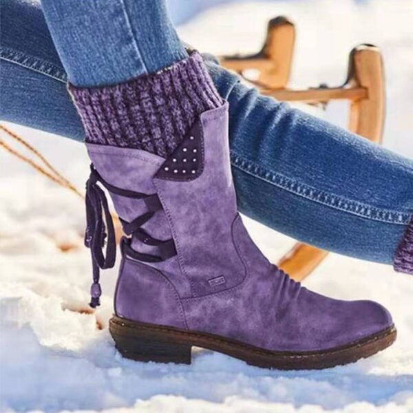 844aa0ac8cea6f58ec71d1627fc92f6d.jpeg Women's Winter Warm Back Lace Up Snow Boots